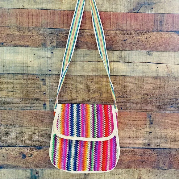 Nwot M.M.M. Artisan Handmade Colored Woven Bag - Picture 1 of 11
